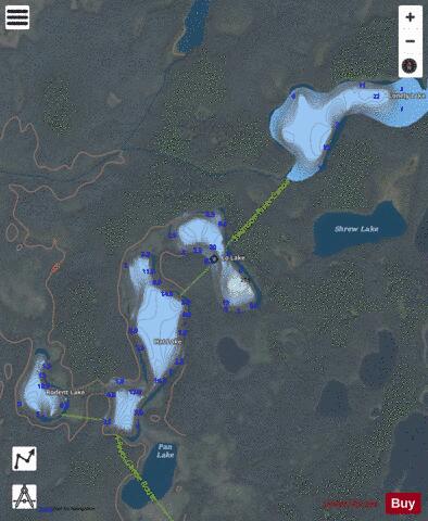 Lo Lake depth contour Map - i-Boating App - Satellite