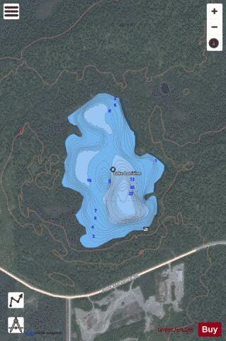 Lorraine Lake depth contour Map - i-Boating App - Satellite