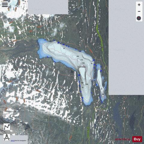Lost Lake  Res Bay depth contour Map - i-Boating App - Satellite