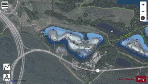 Matanuska Lake depth contour Map - i-Boating App - Satellite
