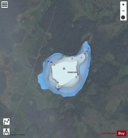 Scenic Lake depth contour Map - i-Boating App - Satellite