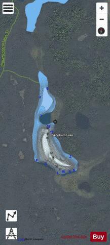 Skookum Lake depth contour Map - i-Boating App - Satellite