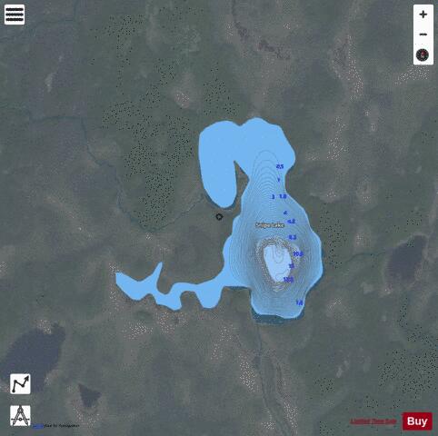 Snipe Lake depth contour Map - i-Boating App - Satellite