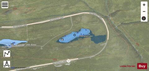 Thompson Lake  (Valdez) depth contour Map - i-Boating App - Satellite