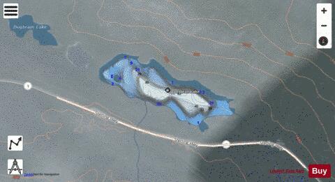 Upper Jean Lake depth contour Map - i-Boating App - Satellite