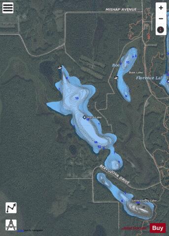 Vera Lake depth contour Map - i-Boating App - Satellite
