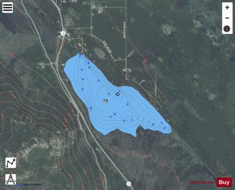 Willow Lake  Richardson depth contour Map - i-Boating App - Satellite