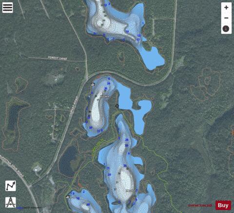 Y Lake depth contour Map - i-Boating App - Satellite