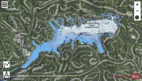 Lake Coronado depth contour Map - i-Boating App - Satellite