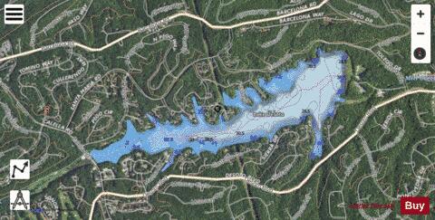 Lake Desoto depth contour Map - i-Boating App - Satellite