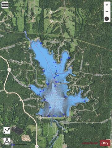 Lake Poinsett depth contour Map - i-Boating App - Satellite
