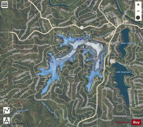 Lake Thunderbird depth contour Map - i-Boating App - Satellite