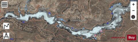 Apache Lake depth contour Map - i-Boating App - Satellite