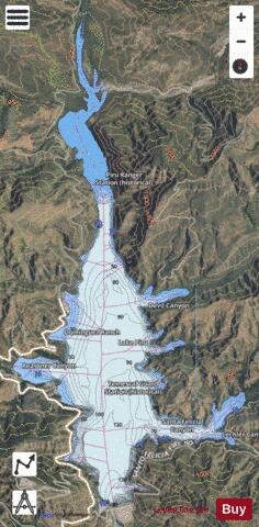 Lake Piru depth contour Map - i-Boating App - Satellite