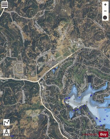 Huck Finn Pond depth contour Map - i-Boating App - Satellite