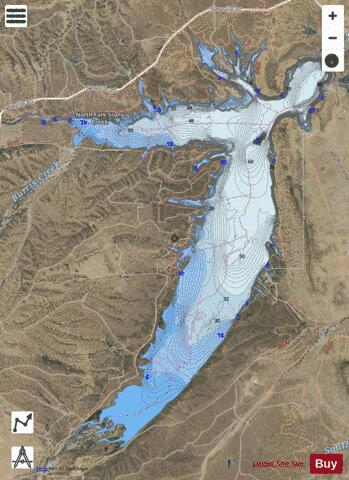 Black Butte Lake depth contour Map - i-Boating App - Satellite