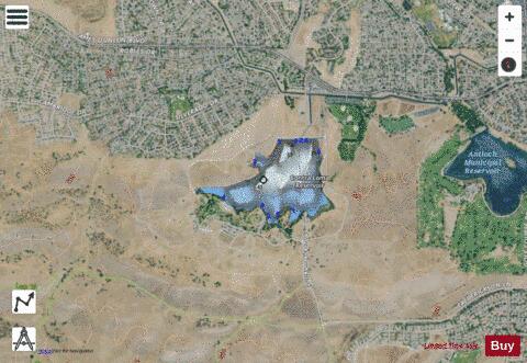 Contra Loma Reservoir depth contour Map - i-Boating App - Satellite