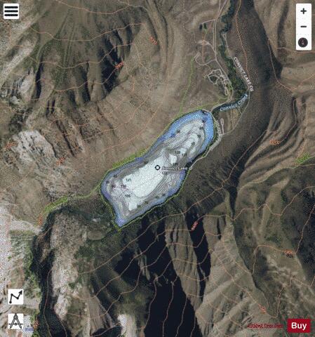 Convict Lake depth contour Map - i-Boating App - Satellite