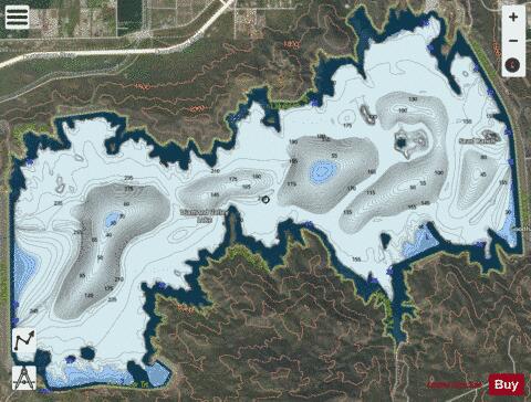 Diamond Valley Lake depth contour Map - i-Boating App - Satellite