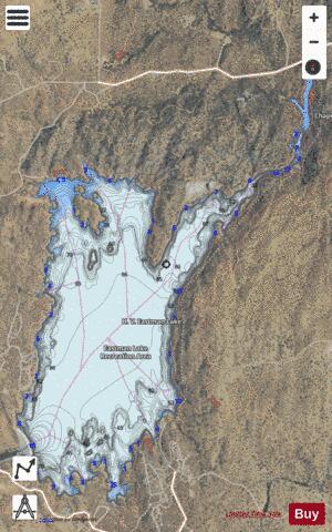 H V Eastman Lake depth contour Map - i-Boating App - Satellite