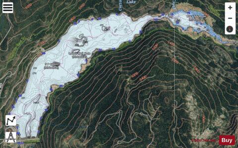 Hell Hole Lake depth contour Map - i-Boating App - Satellite