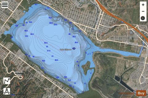 Lake Elsinore depth contour Map - i-Boating App - Satellite