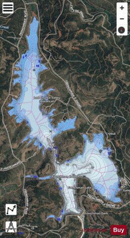 Lake Frenchman depth contour Map - i-Boating App - Satellite