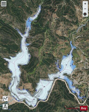 Lake Lopez depth contour Map - i-Boating App - Satellite