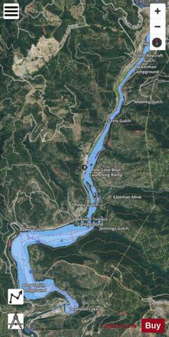 Lewiston Lake depth contour Map - i-Boating App - Satellite