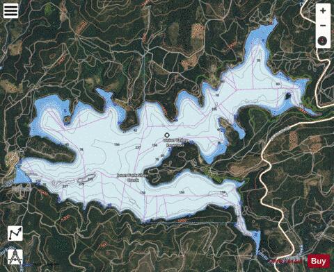 Union Valley Reservoir depth contour Map - i-Boating App - Satellite