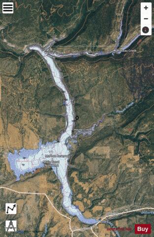 McPhee Reservoir depth contour Map - i-Boating App - Satellite
