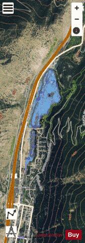 Georgetown Reservoir depth contour Map - i-Boating App - Satellite