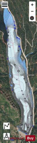 Lemon Reservoir depth contour Map - i-Boating App - Satellite