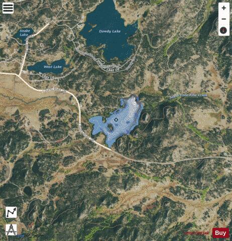 Parvin Lake depth contour Map - i-Boating App - Satellite