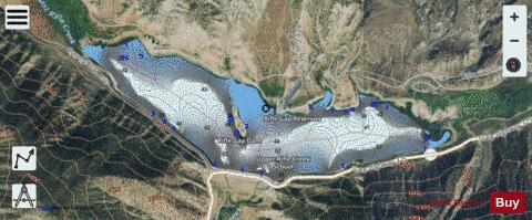 Rifle Gap Reservoir depth contour Map - i-Boating App - Satellite