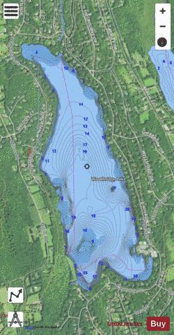 Woodbridge Lake depth contour Map - i-Boating App - Satellite