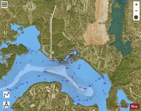 Lamonia Sink Basin depth contour Map - i-Boating App - Satellite