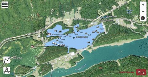 Selman Lakes depth contour Map - i-Boating App - Satellite