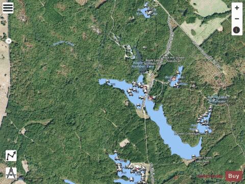 Boyle Murder Lake depth contour Map - i-Boating App - Satellite