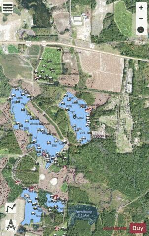 Lake Bobben depth contour Map - i-Boating App - Satellite