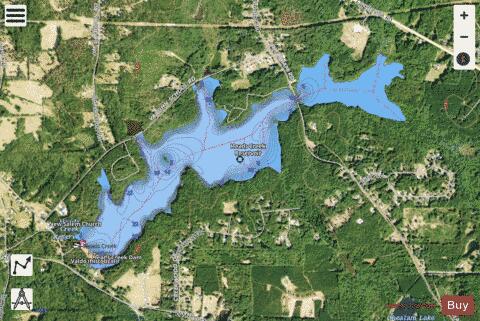 Heads Creek Reservoir depth contour Map - i-Boating App - Satellite