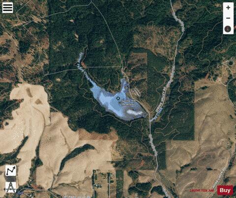 Spring Valley Reservoir depth contour Map - i-Boating App - Satellite
