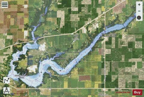 Lake Clinton depth contour Map - i-Boating App - Satellite