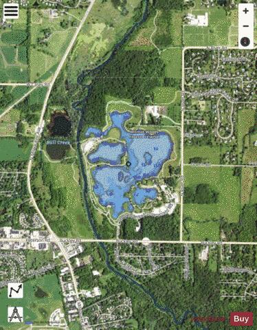 Independence Lake depth contour Map - i-Boating App - Satellite