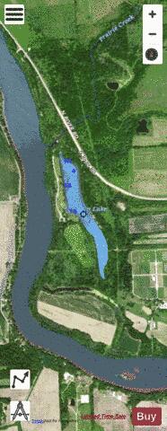 Milliken Lake depth contour Map - i-Boating App - Satellite