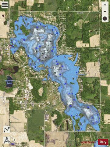Big Turkey Lake depth contour Map - i-Boating App - Satellite