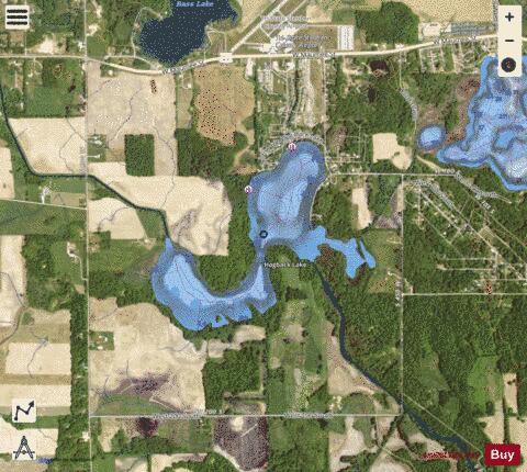 Hogback Lake depth contour Map - i-Boating App - Satellite