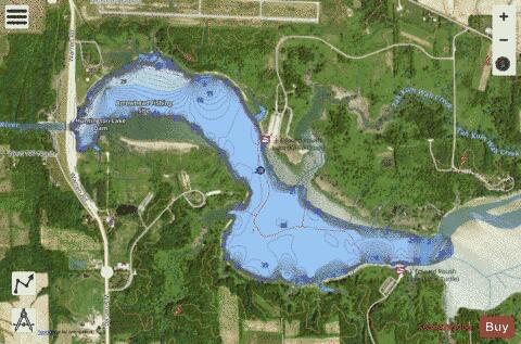 J. Edward Roush Lake depth contour Map - i-Boating App - Satellite