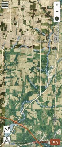 Middle Fork Reservoir depth contour Map - i-Boating App - Satellite