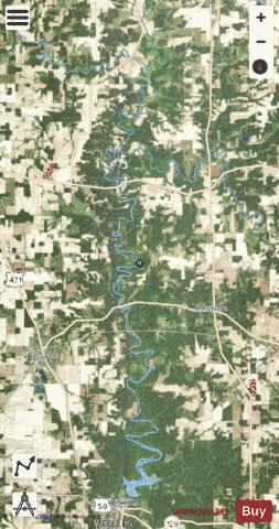 Versailles Lake depth contour Map - i-Boating App - Satellite